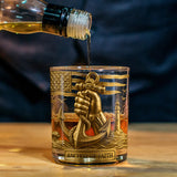 Hand Hold An Anchor - Personalized Boating Whiskey Glass