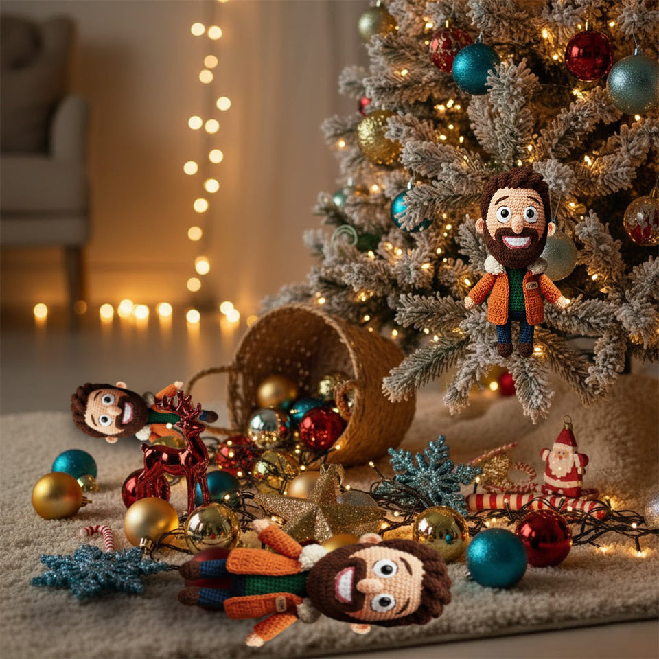 Loving Christmas - Personalized Couple Handmade Crochet Ornament