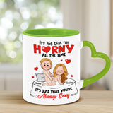 Funny Couple Gift For Husband Wife - Personalized Couple Heart Handle Mug
