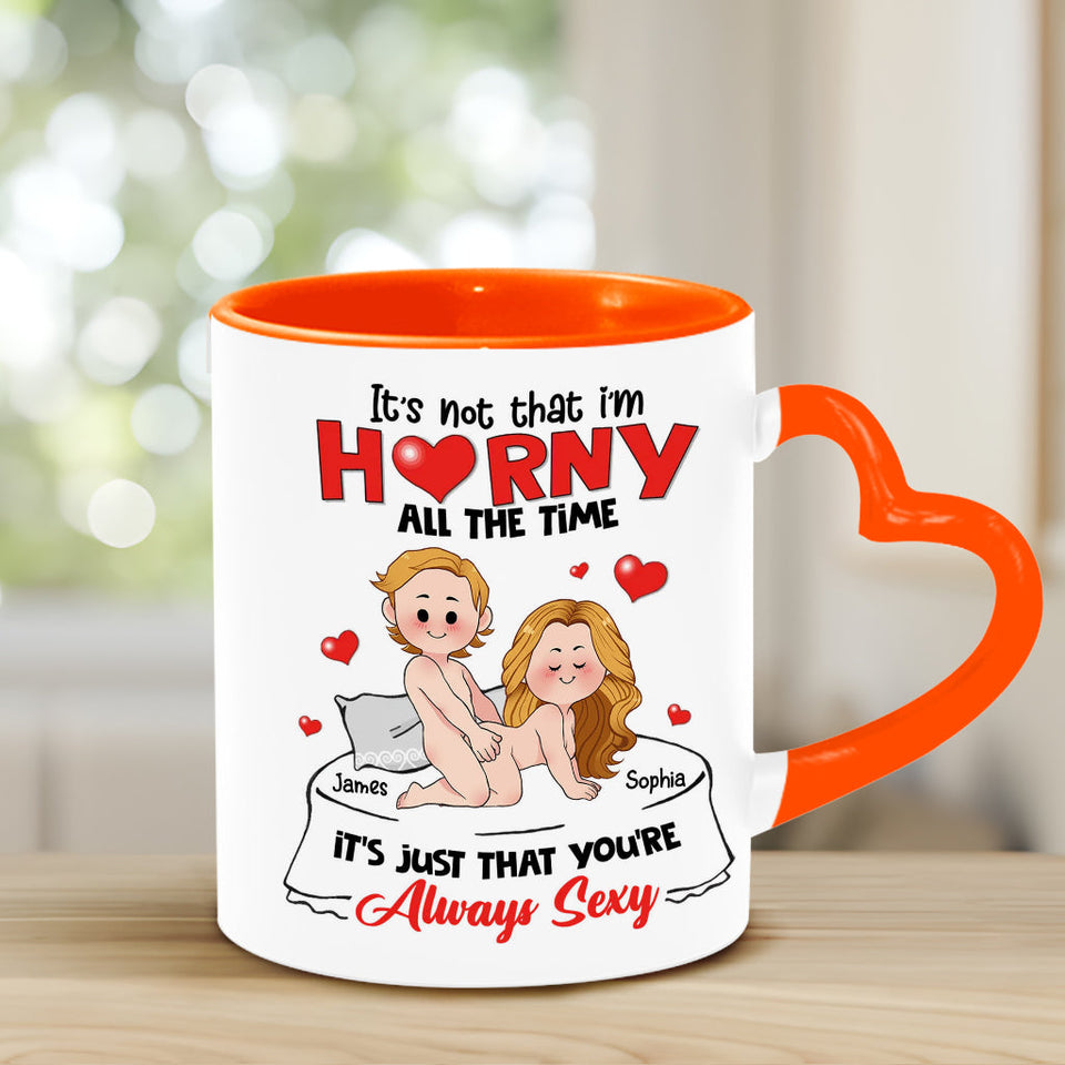 Funny Couple Gift For Husband Wife - Personalized Couple Heart Handle Mug