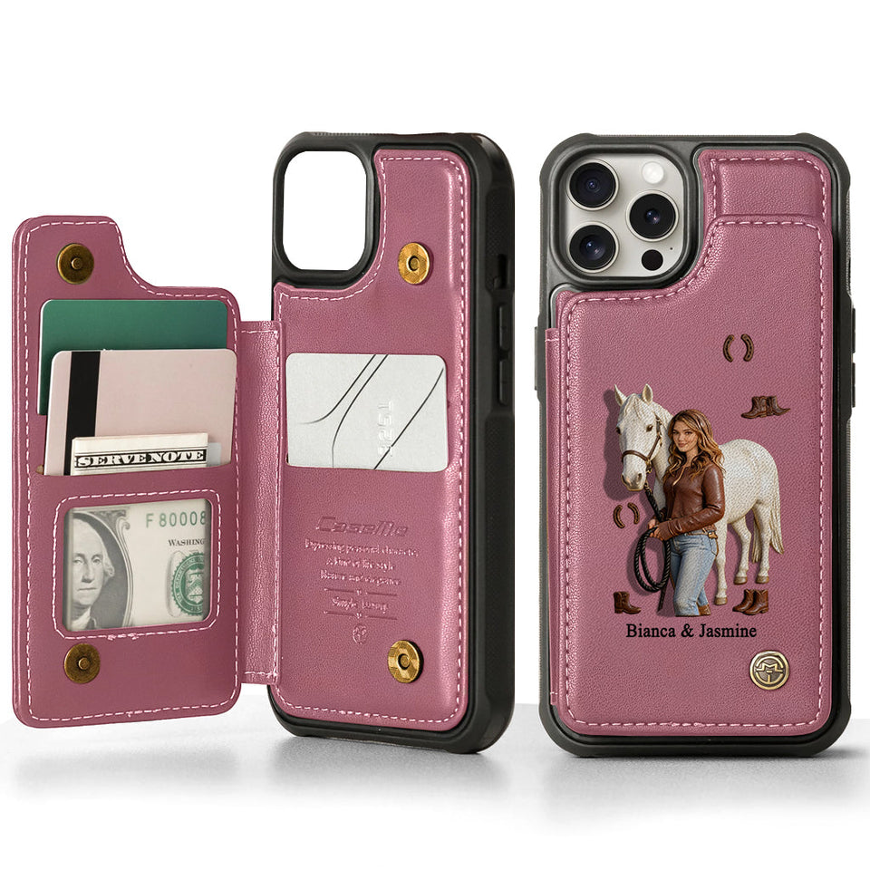 Horse Girl - Personalized Horse Wallet Phone Case