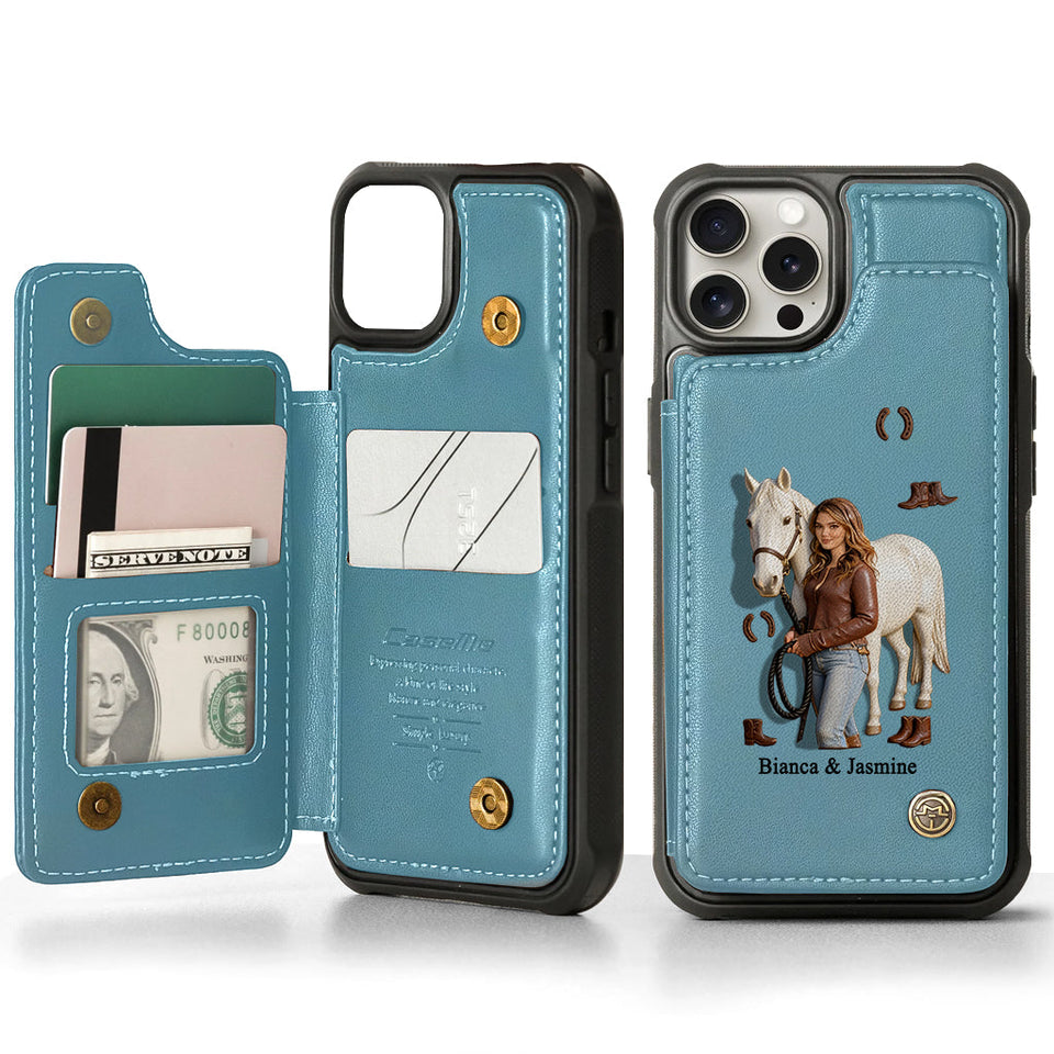 Horse Girl - Personalized Horse Wallet Phone Case