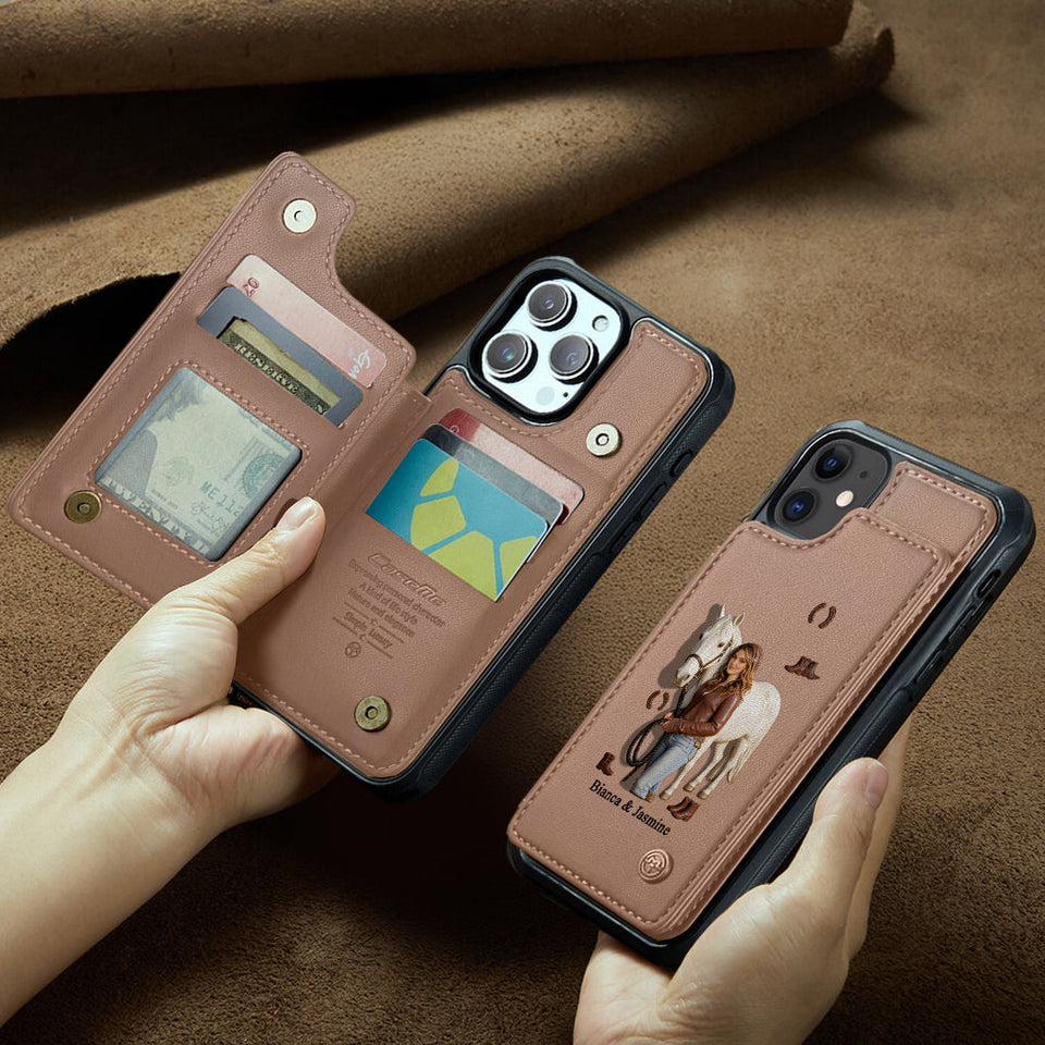Horse Girl - Personalized Horse Wallet Phone Case