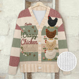 Crazy Chicken Lady - Personalized Chicken Cardigan Sweater