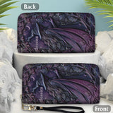 Purple Witch - Personalized Witch Leather Long Wallet