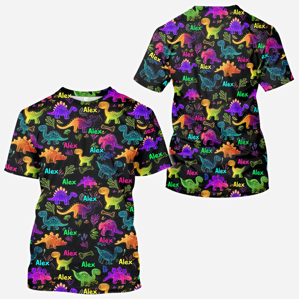 Dinosaur Suitable for Kids to Go Out with Outdoor - Personalized Kid All Over Shirt