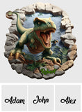 Dino World - Personalized Kid Shaped Doormat/ Rug