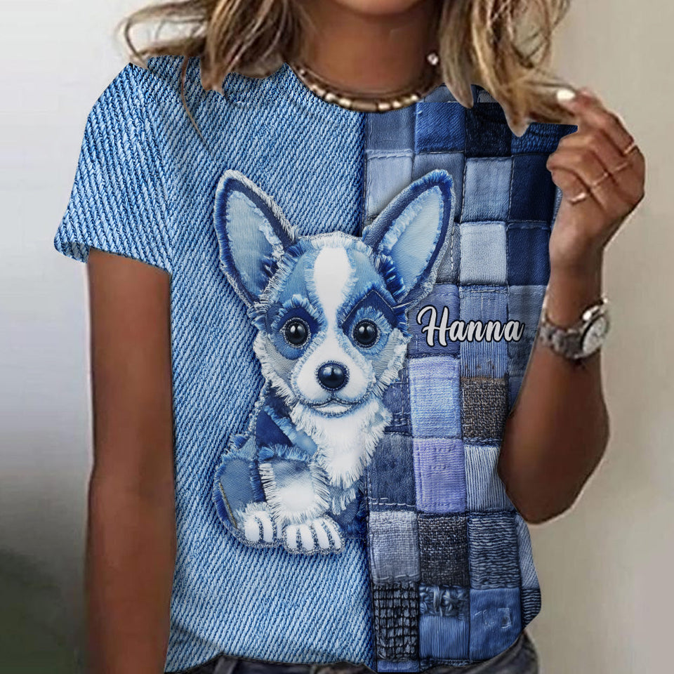 Love Pembroke Welsh Corgi - Personalized Dog All Over Shirt