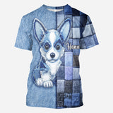 Love Pembroke Welsh Corgi - Personalized Dog All Over Shirt