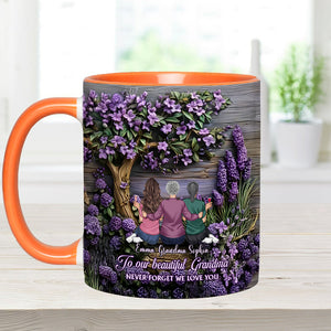 To Grandma/Mother Never Forget We Love You - Personalized Grandma Accent Mug