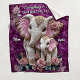 Everything I Am You Helped Me To Be - Personalized Mother Blanket
