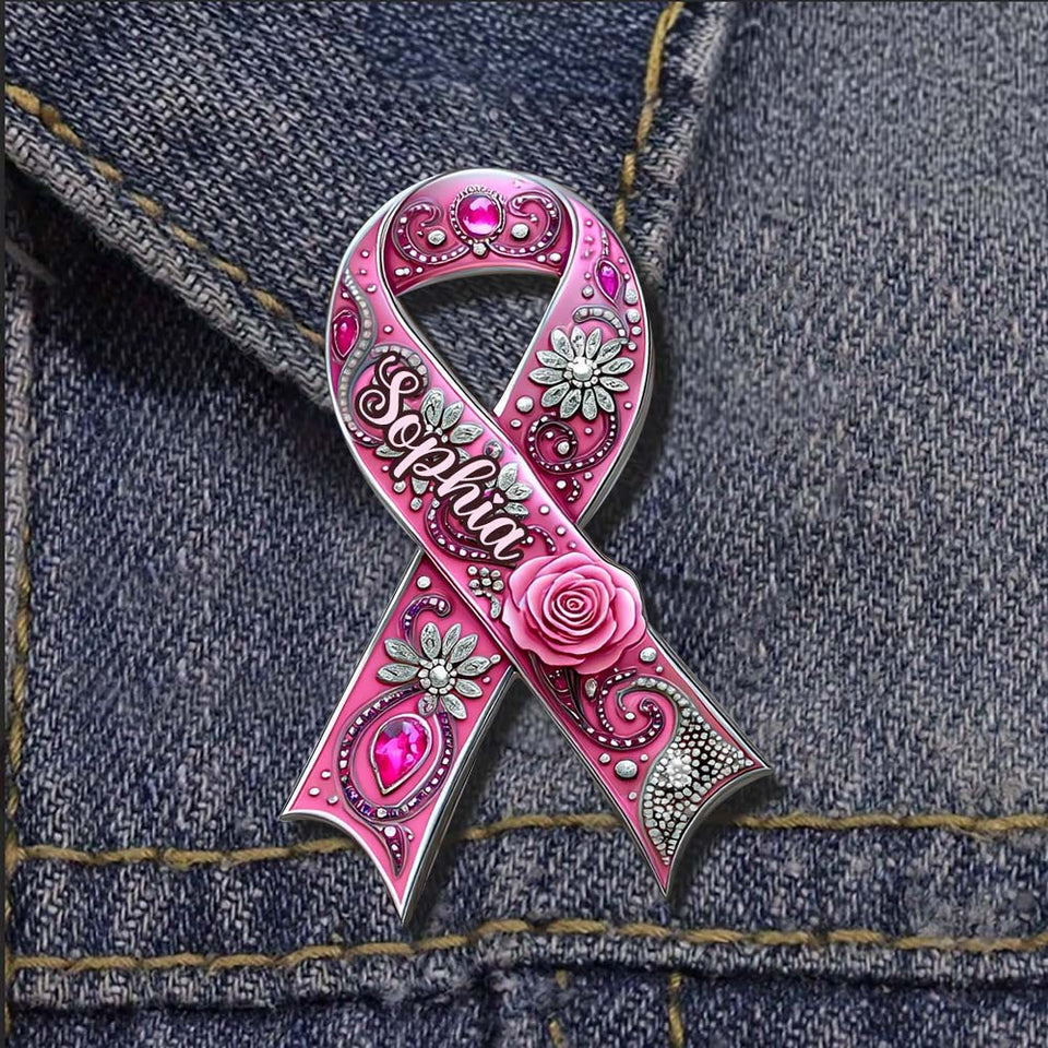 Breast Cancer Awareness - Personalized Breast Cancer Awareness Pin