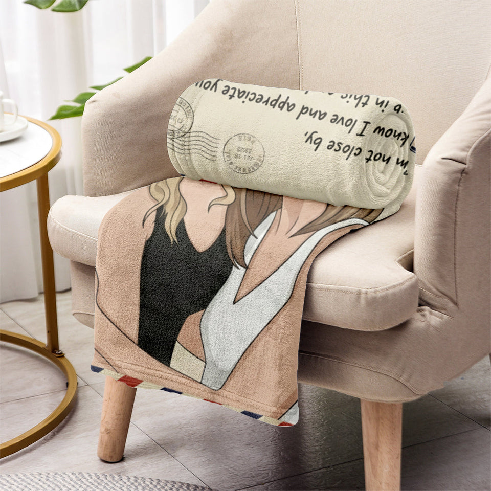 Wrap Yourself In A Big Hug - Personalized Mother Blanket