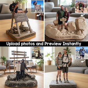 Custom From Any Photo - Personalized Hiking Custom Shaped Acrylic Plaque