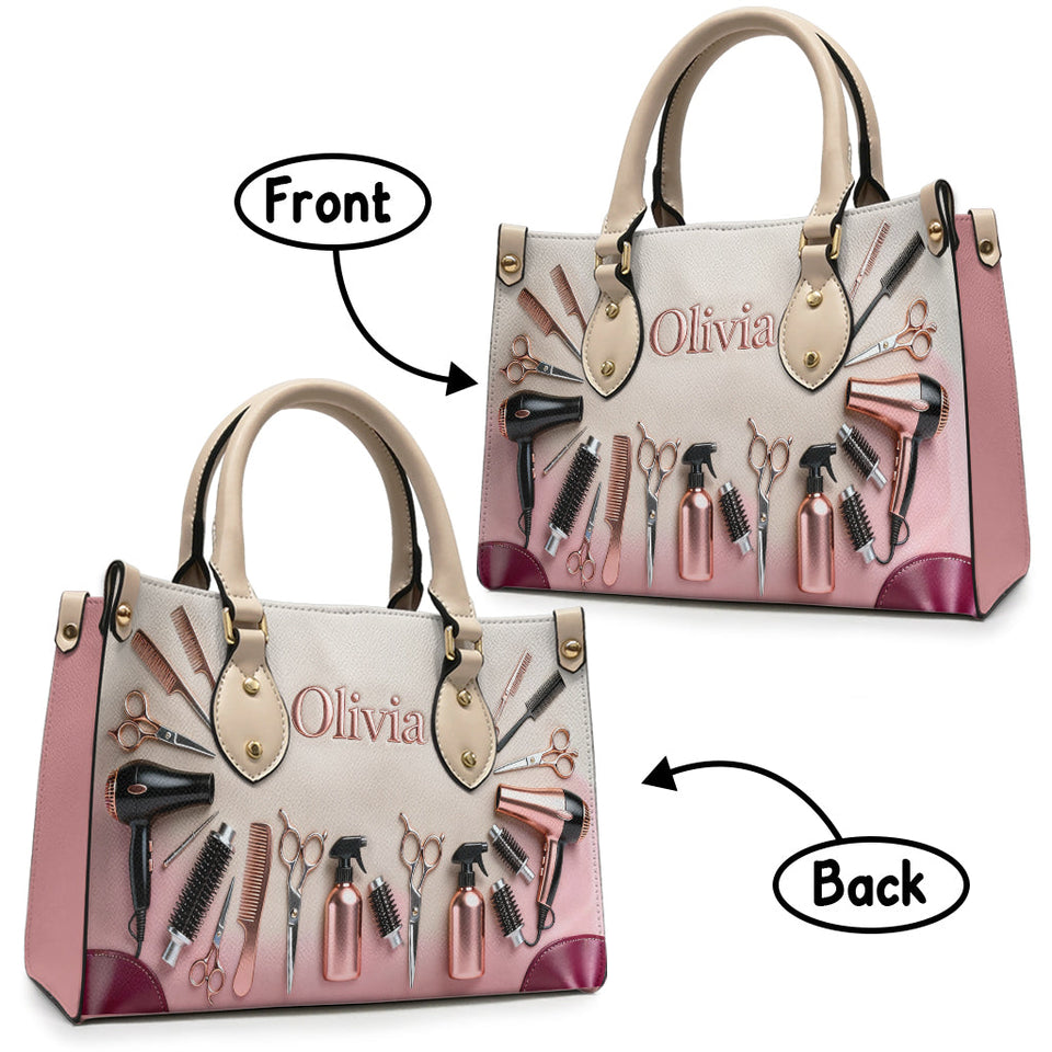 Proud Hair Stylist - Personalized Hairdresser Leather Handbag