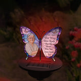 Your Wings Were Ready, But My Heart Was Not - Personalized Memorial Garden Solar Light
