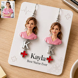 Care With Love - Personalized Nurse Earrings With Card