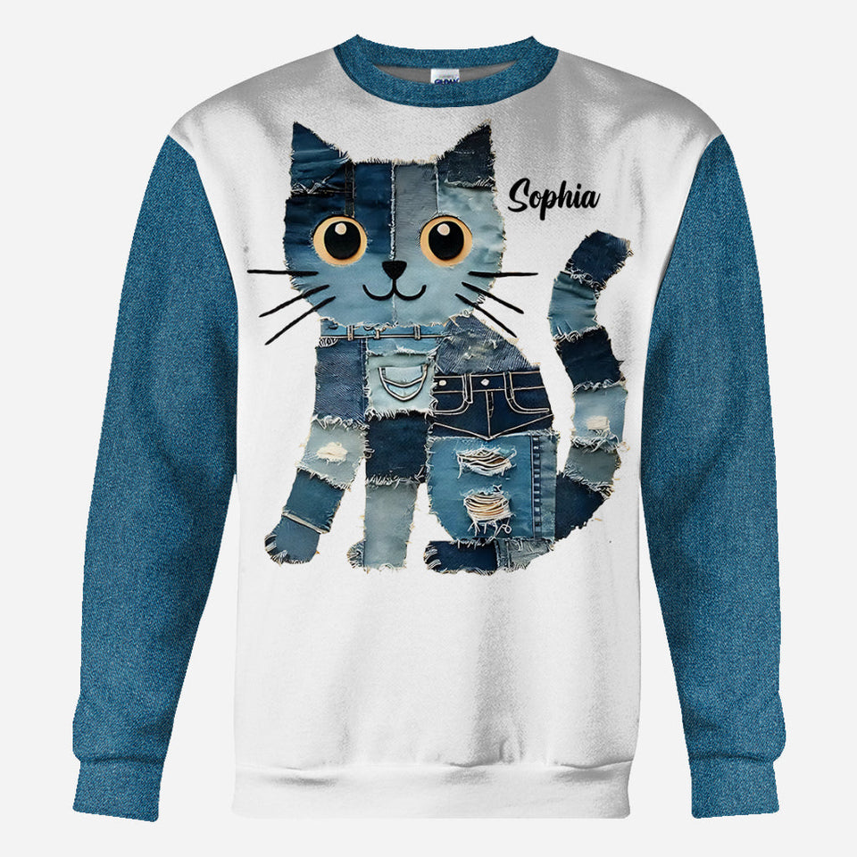 Just A Girl Who Loves Cat - Personalized Cat All Over Shirt