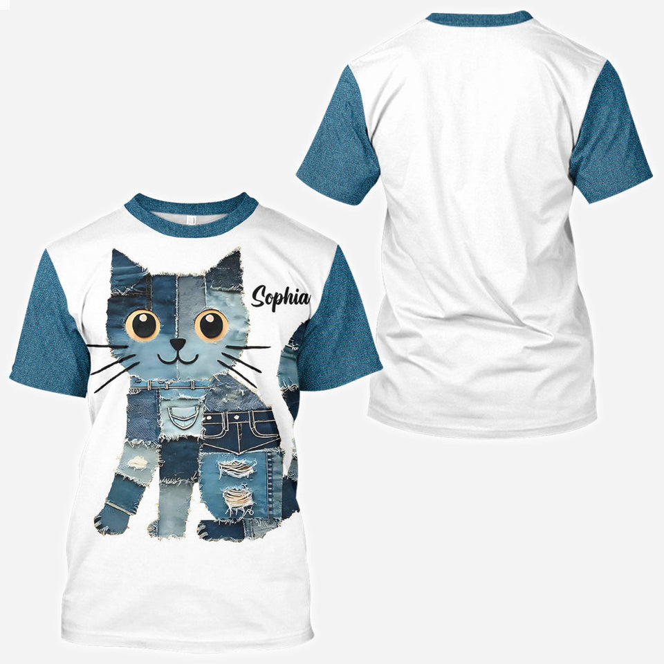 Just A Girl Who Loves Cat - Personalized Cat All Over Shirt