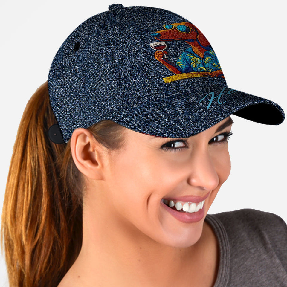 Cool Canine And Wine - Personalized Dog Classic Cap