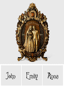 Til Death Do Us Part - Personalized Couple Custom Shaped Wood Plaque