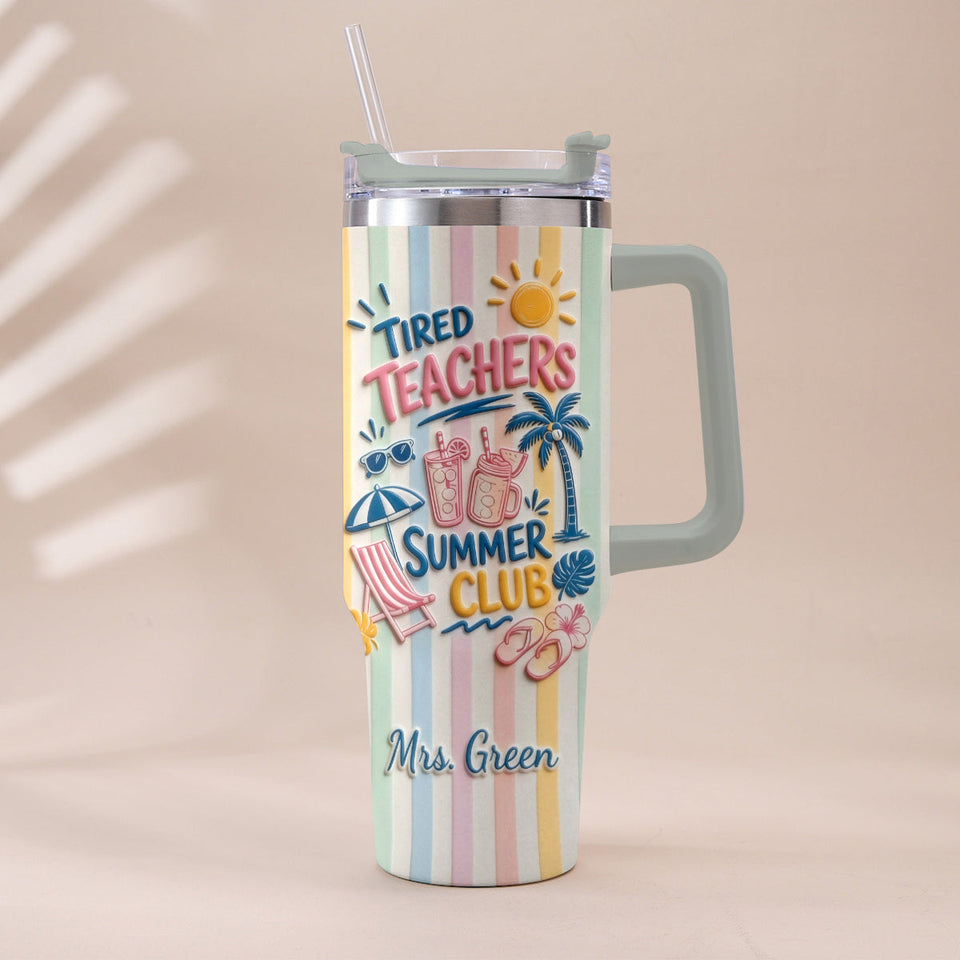 Teachers Off - Personalized Teacher Tumbler With Handle