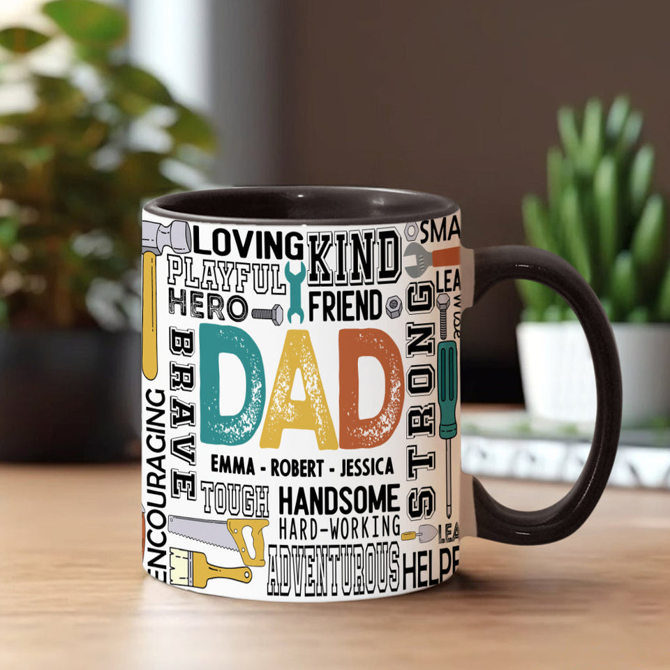 Best Dad Ever - Personalized Father Accent Mug