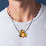 Puppy/ Kitty Makes Heart Hands - Personalized Dog Custom Shaped Pendant Necklace