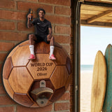 Soccer Ball With Letter - Personalized Soccer Wall Bottle Opener
