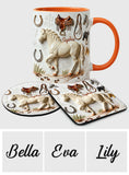 Strong Horse - Personalized Horse Accent Mug & Coaster