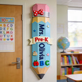 Giant Pencil 3D Shaped Wall Sign - Personalized Teacher Custom Shaped Wood Sign