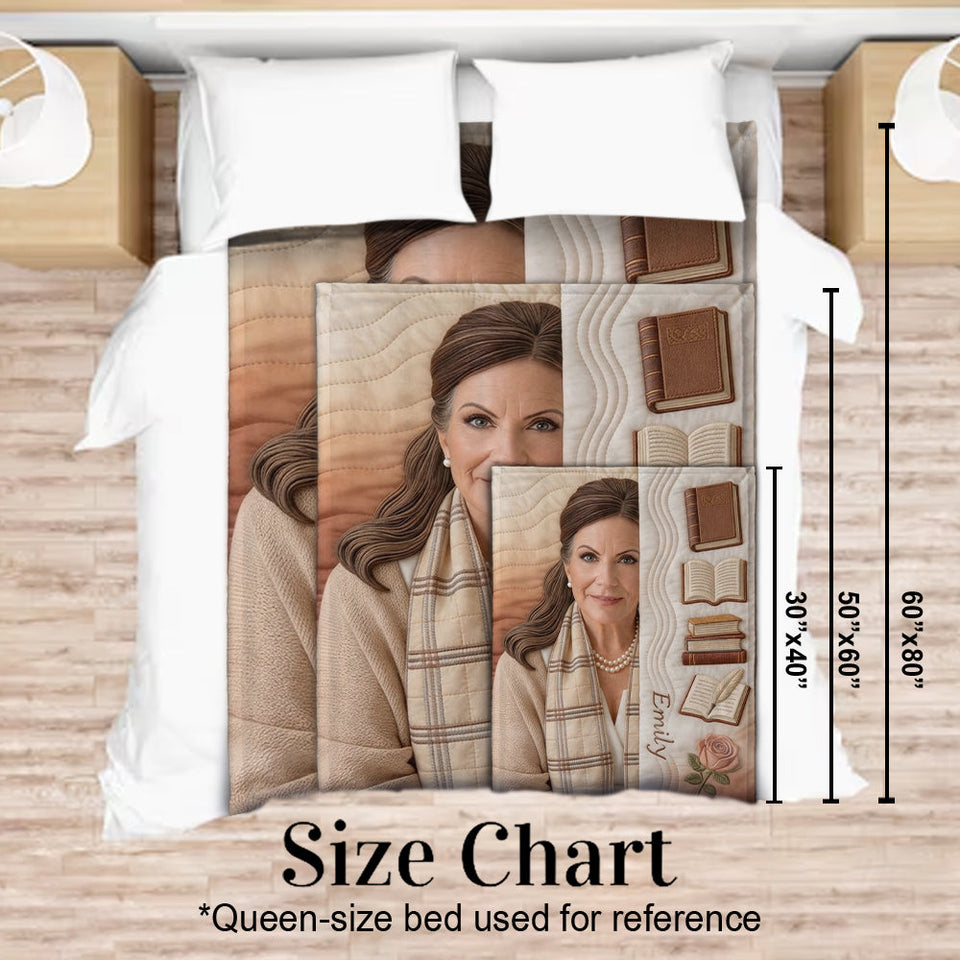 Custom Any Photo Love Books - Personalized Book Blanket