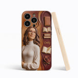 Custom Any Photo Love Books - Personalized Book 3D Embossed Leather Phone Case