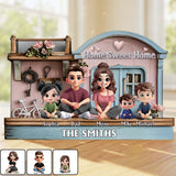 Home Sweet Home - Personalized Family Custom Shaped Acrylic Plaque