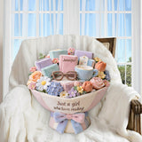 Just A Girl Who Loves Reading Plush Bouquet - Personalized Book Premium Faux Fur Pillow