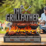 The Grillfather - Personalized Father Custom Shaped Acrylic Plaque