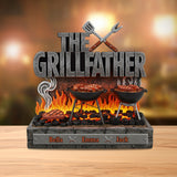 The Grillfather - Personalized Father Custom Shaped Acrylic Plaque