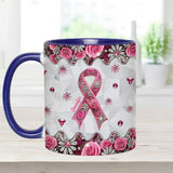 Sensibilisation au cancer du sein - Mug personnalisé pour la sensibilisation au cancer du sein