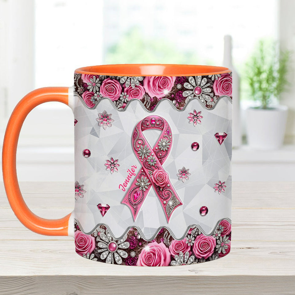 Sensibilisation au cancer du sein - Mug personnalisé pour la sensibilisation au cancer du sein