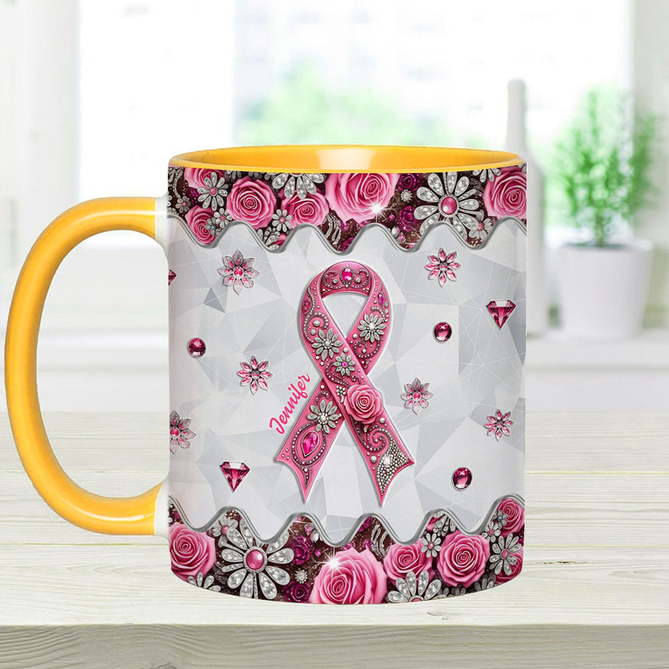 Sensibilisation au cancer du sein - Mug personnalisé pour la sensibilisation au cancer du sein