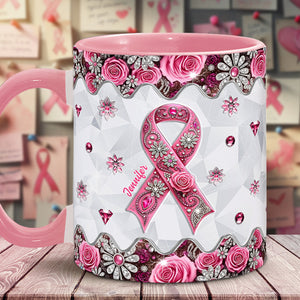 Sensibilisation au cancer du sein - Mug personnalisé pour la sensibilisation au cancer du sein