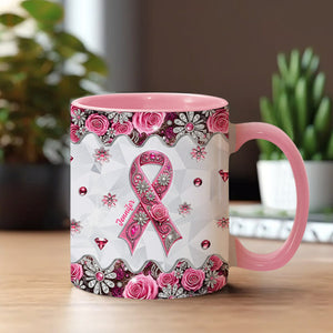 Sensibilisation au cancer du sein - Mug personnalisé pour la sensibilisation au cancer du sein
