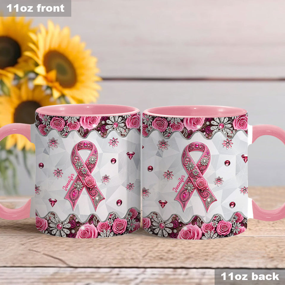 Sensibilisation au cancer du sein - Mug personnalisé pour la sensibilisation au cancer du sein