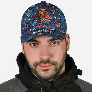 Red White & Woof - Personalized Dog Classic Cap