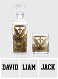 God Bless America - Personalized Bald Eagle Whiskey Decanter Set