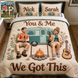 You & Me We Got This - Personalized Camping Quilt Set