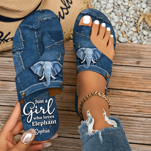 Love Elephant - Personalized Elephant Open Toe Sandals