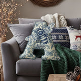 Bee Toile De Jouy - Personalized Bee Faux Fur Shaped Pillow