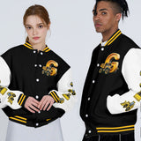 Initial Construction Vehicles For Boys And Girls - Personalized Kid Varsity Jacket