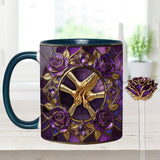 Hold My Hand, Hold My Heart - Personalized Grandma Set Accent Mug with Acrylic Stirrers